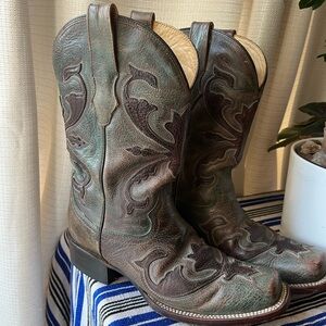 Corral Boots Women's Inlay Square Toe Boot Size 7.5‎